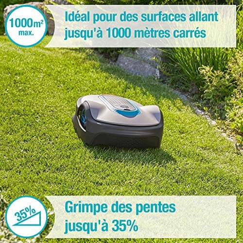 Gardena SILENO Life: Robot Lawnmower for Area up to 1000 m², Easy-Pass Function, Slopes up to 35%, Quiet, Version FR/NL (15102-26) - Image 3