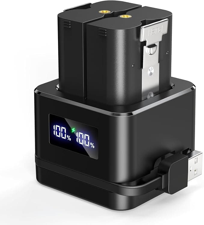 Ring 2 x Digital Ring Charging Dock 3.65V 6040mAh Battery Compatible with Video Doorbell 2/3/3+/4, Stick Up Cam(2/3Gen), Spotlight Cam Battery, Spotlight Plus/Pro Cam Battery