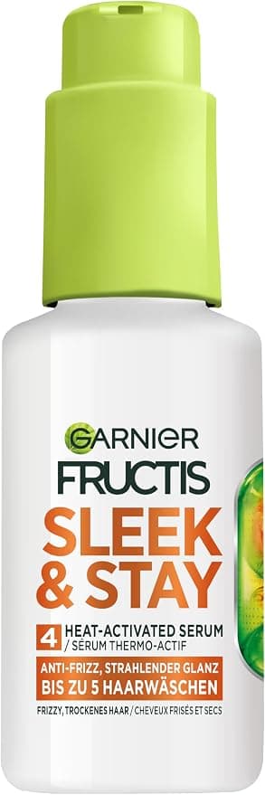 Garnier Fructis Sleek & Stay Heat-Activated Serum with Alpha Silanes for Dry Frizz Prone Hair 50ml - Image 1