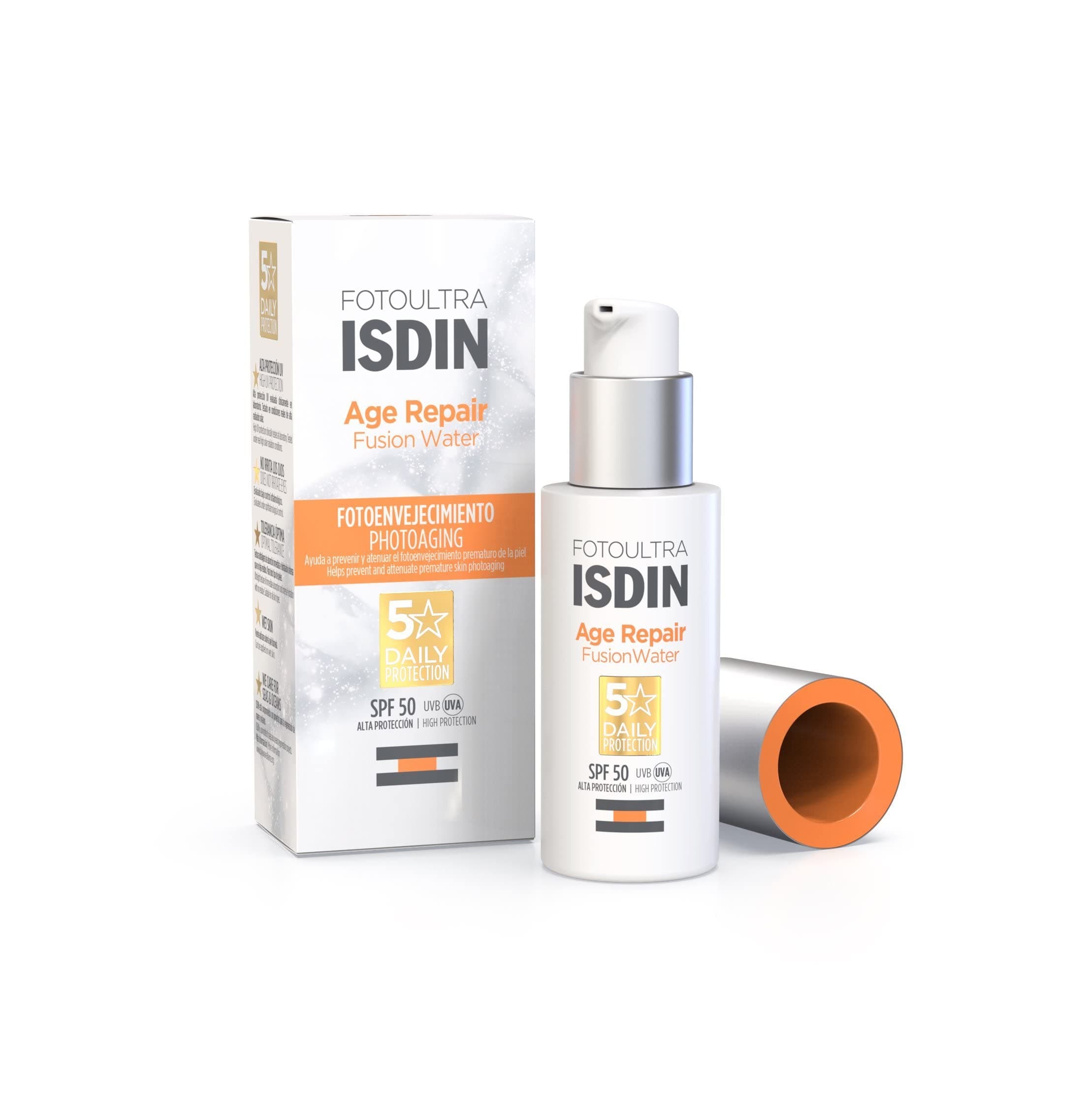 ISDIN Photo Ultra Age Repair Fusion Water SPF 50 Face Sun Protection with Triple Action Anti-Aging, 50 ml - Image 4