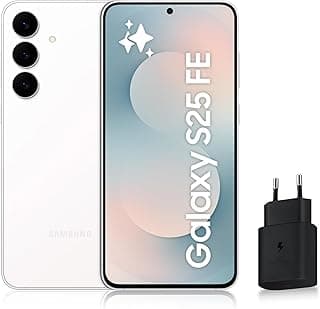 Samsung Samsung Galaxy S25 FE, Smartphone Android 5G avec Galaxy AI, 128 Go, Chargeur secteur rapide 25W inclus, Smartphone déverrouillé, Blanc, Version FR