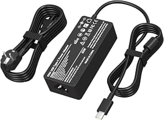 Chargeur USB-C 65W et 45W pour LG Gram Pro 14/15/16/17 Série 14Z90T/15Z90T/16Z90TL/16T90TP/17Z90TP/17Z90T/17Z90TL/17Z90RU OLED 2-en-1 Type C Alimentation