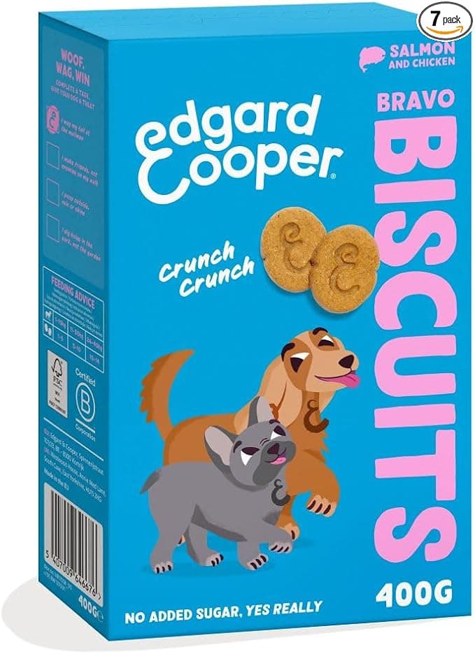 Edgard Cooper Dog Price (Salmon and Chicken, 1 x 400 g), Biscuits, Grain-Free, High in Protein and Fresh Meat, Full of Amino Acids Essential for a Healthy Stomach - Image 1