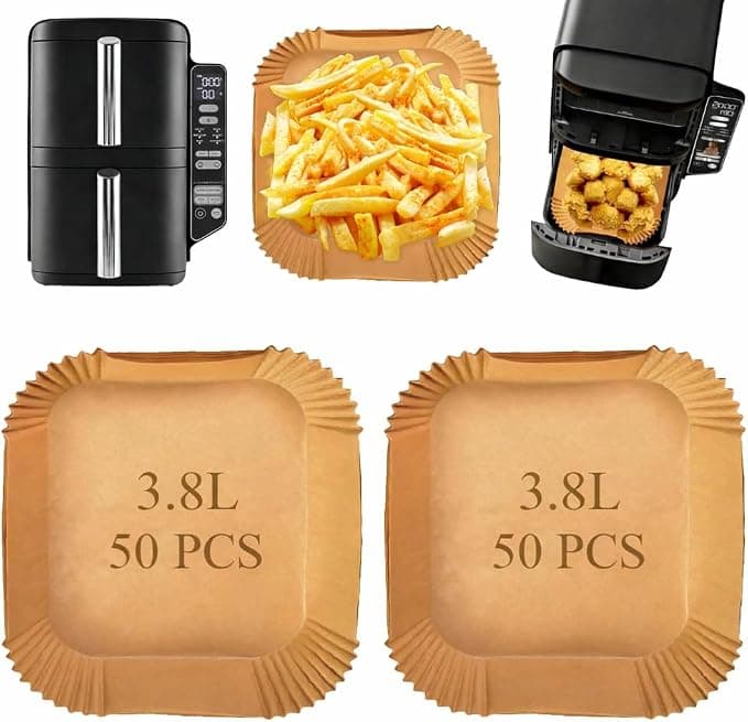 Baking Paper Air Fryer for Ninja Double Stack Air Fryer SL300EU, 100pcs Baking Paper Accessories Air Fryer for Ninja Double Stack 7.6L SL300EU, Dish Air Fryer Ninja - Image 1