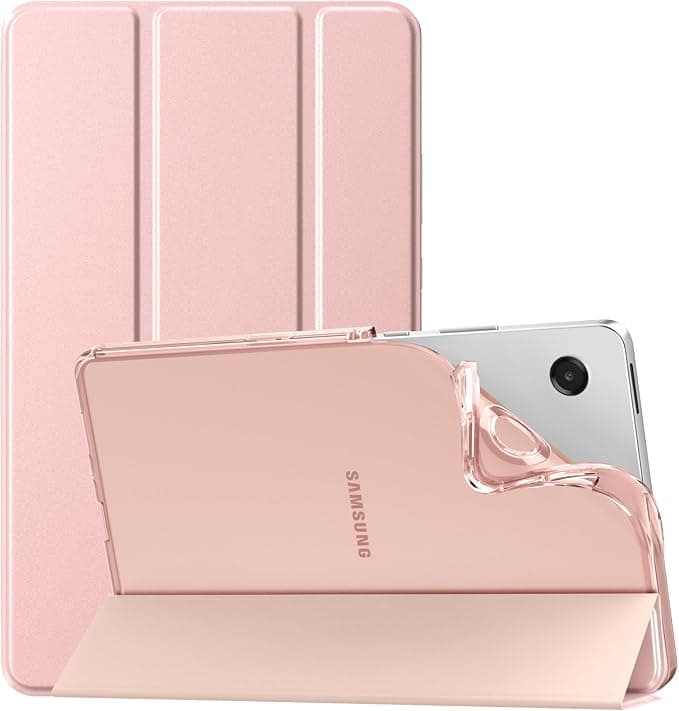 TiMOVO Case Compatible with Samsung Galaxy Tab A11/A9 8.7 Inch (2025/2023) SM-X130/X133/X135/X110/X115/X117, Translucent Frosted TPU Back Protective Case, Rose Gold - Image 1