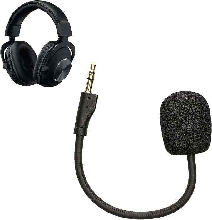 kwmobile Microphone de remplacement compatible avec Logitech G Pro X - Micro de rechange pour casque audio casque gaming - noir - Image 1