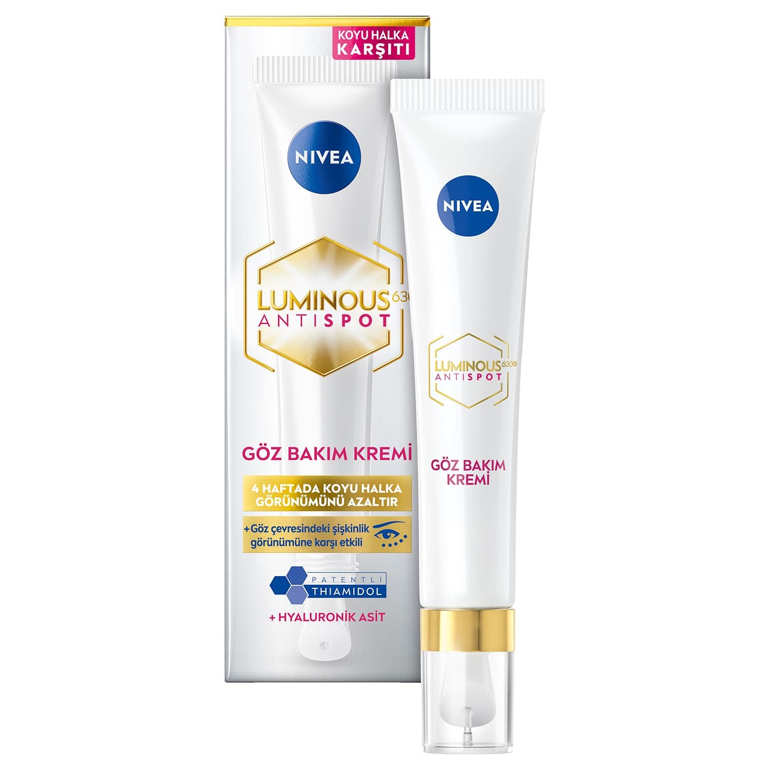 NIVEA Cellular LUMINOUS 630 Crème de traitement des yeux anti-cernes avec caféine et acide hyaluronique 15 ml - Image 10