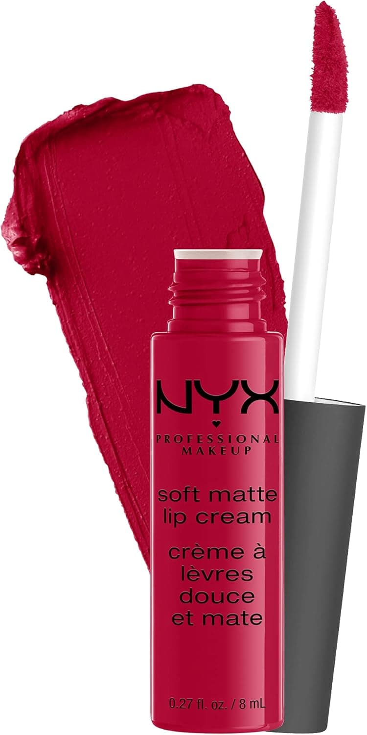 NYX Professional Makeup Rouge à Lèvres Soft Matte Lip Cream, Fini Mat Crémeux, Couleur Ultra-Pigmentée, Tenue Longue Durée, Teinte : Monte Carlo (10)