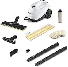 Kärcher Kärcher Nettoyeur Vapeur SC 3 EasyFix Blanc, Pression Vapeur : 3,5 bar, Préchauffage : 30 s, Puissance : 1 900W, Surface : 75m², Réservoir : 1l, Cartouche Détartrante, Kit de nettoyage de sol, buses