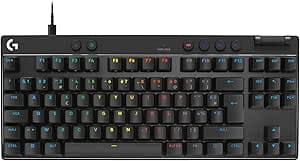 Logitech G PRO X TKL RAPID, Wired Gaming Keyboard, No Numeric Keypad, Magnetic Analog Keys, Quick Release Mode, Adjustable Actuation and Customizable RGB - FRA AZERTY - Black