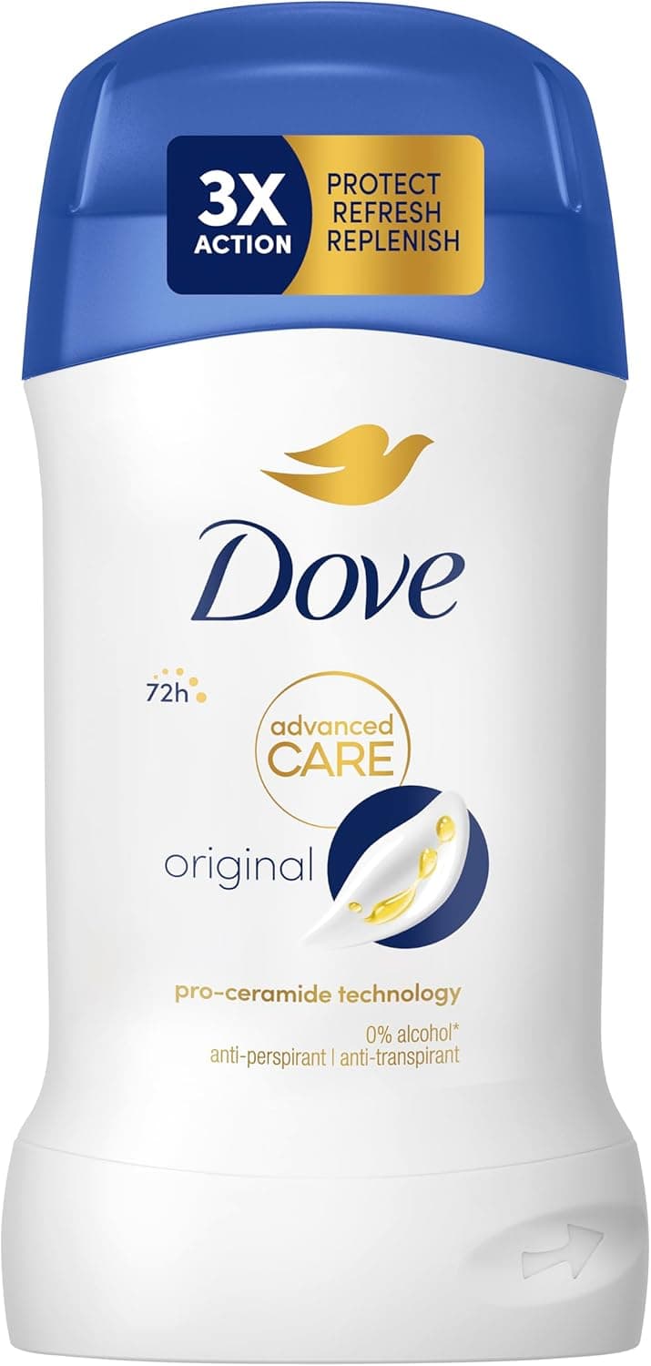 Dove Dove Advanced Care Deodorant Stick Original - Triple Action Hydrating Technology - 48 Hour Anti-Perspirant Protection - 50ml