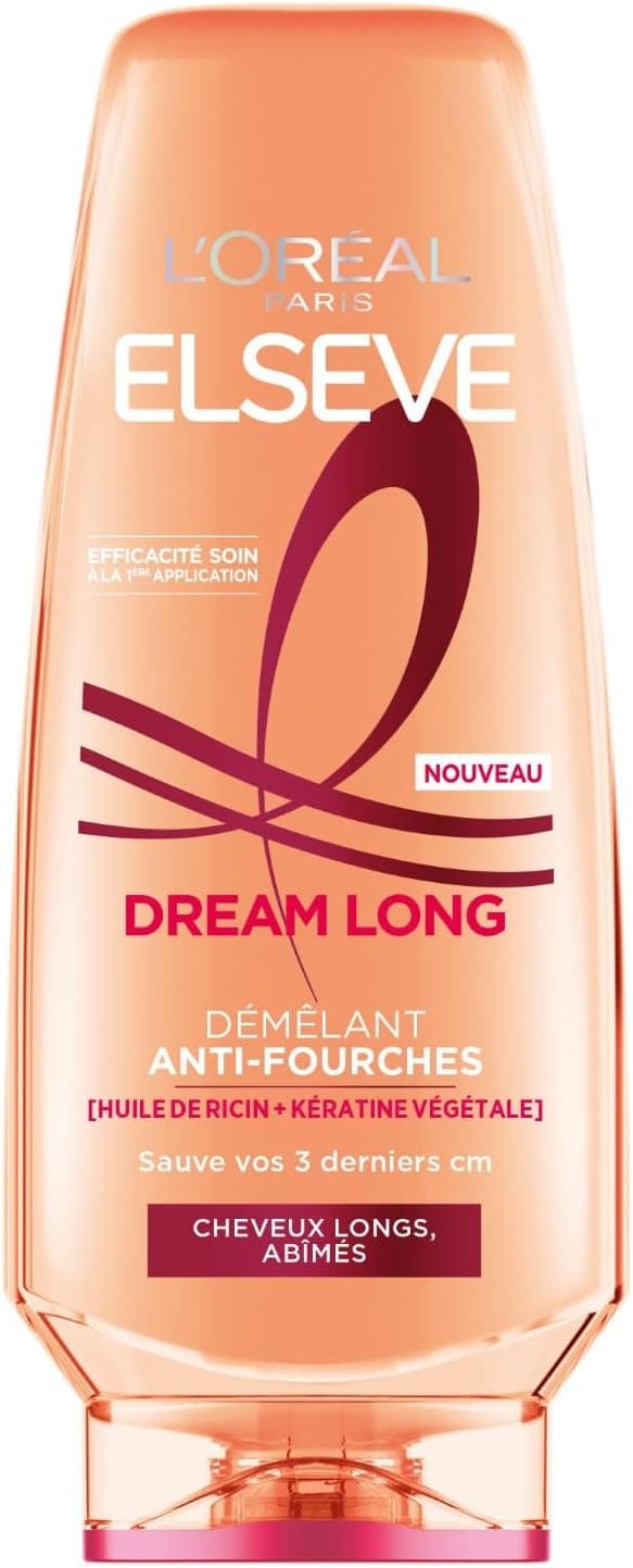 L'ORÉAL PARIS - Anti-Split Joint Detangler - Long and Damaged Hair - Castor Oil and Vegetable Keratin - Elseve Dream Long - Image 1