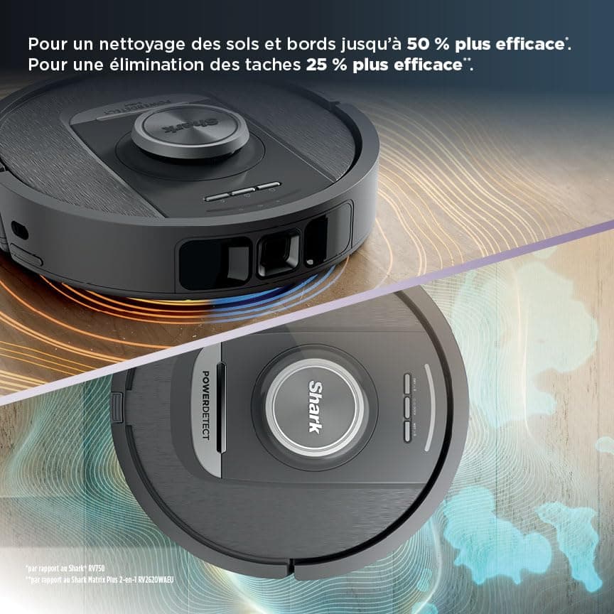 Shark PowerDetect Robot Vacuum Cleaner with 30 Day Self-emptying and Cleaning Base - Odour Proof - 3D LiDAR Navigation - Wi-FI/App - 4 Anti-Microbial Pads and 2 Brushes Included - Black - Image 5