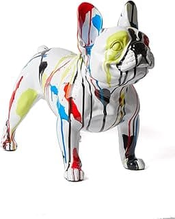 Bulldog Bulldog Statue Figurines Modern Sculpture Decor Animal Gift Arts Living Room Art Polyresin Ornament 37cm