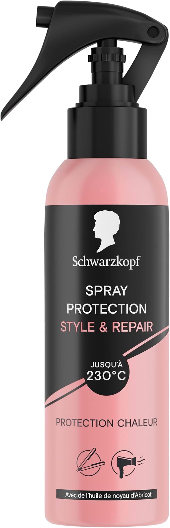 SCHWARZKOPF, Spray Protection 230°C, Style & Repair, Heat Protection, Apricot Kernel Oil Formula, Vegan, Styling & Care, Heat Sensitized Hair, Split Ends, 150 ml - Image 1