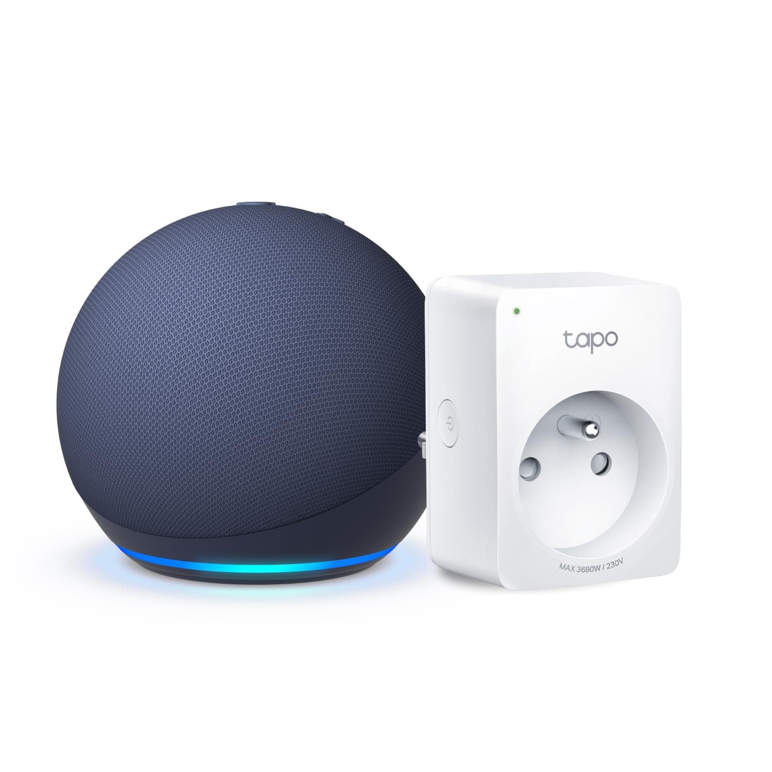 Echo Dot (5e génération) | Bleu marine + Tapo Matter Prise Connectée, Fonctionne avec Alexa - Kit de démarrage Maison connectée - Image 8