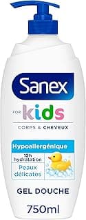 SANEX - Gel Douche Derma Care Kids Pompe - 12h d'hydratation - Peaux Délicates - Enfant - 700ml