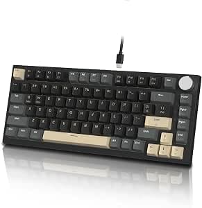 ATTACK SHARK K85 Mechanical Gaming Keyboard, Rapid Trigger, Adjustable Actuation, Magnetic Switch, Apex Pro TKL Wired Gaming Keyboard, Supports DKS/MT/TGL, RGB Lighting, Gasket, for PC/Mac