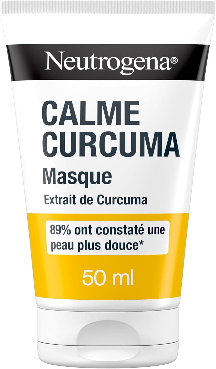 Neutrogena Neutrogena – Masque Calme Curcuma (tube de 50 ml) – Masque pour le visage à l'extrait de curcuma – 89% ont constaté une peau plus douce*
