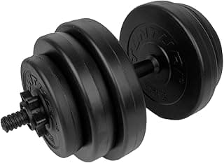 Set of 2 dumbbells, with 12 weights for 28 kg or 6 weights for 15 kg