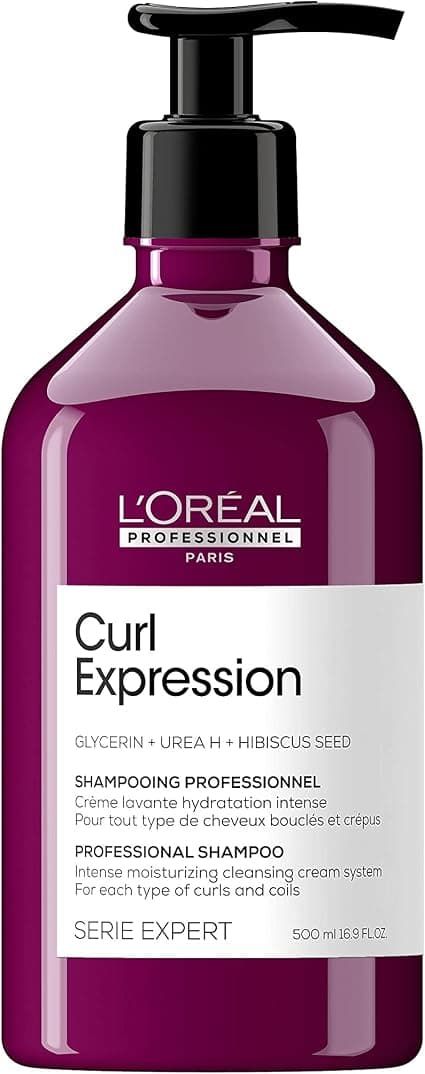 L'Oreal Professionnel Curl Expression Intense Hydration Cleansing Cream - Shampoo for Curly, Frizzy & Kinky Hair for Men and Women - Long-Lasting Hydration - Sulfate Free - 500 ml - Image 1