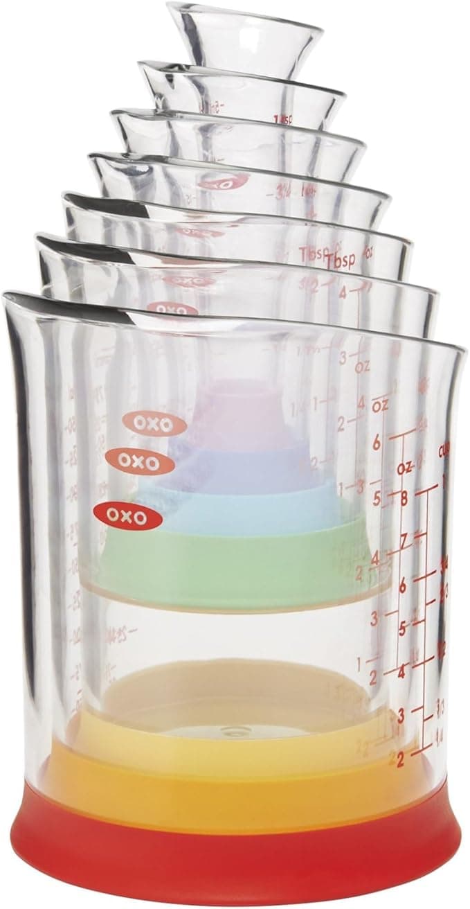 OXO DevaCurl 1 OXO Good Grips 18/8 Measuring Tumbler, Multi-Colour, Stainless Steel, Set of 7