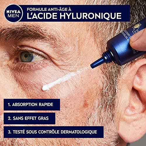 NIVEA MEN ACTIVE AGE Facial Routine, Anti-aging treatment for men including a day care enriched with creatine & caffeine and an eye contour treatment with hyaluronic acid - Image 6