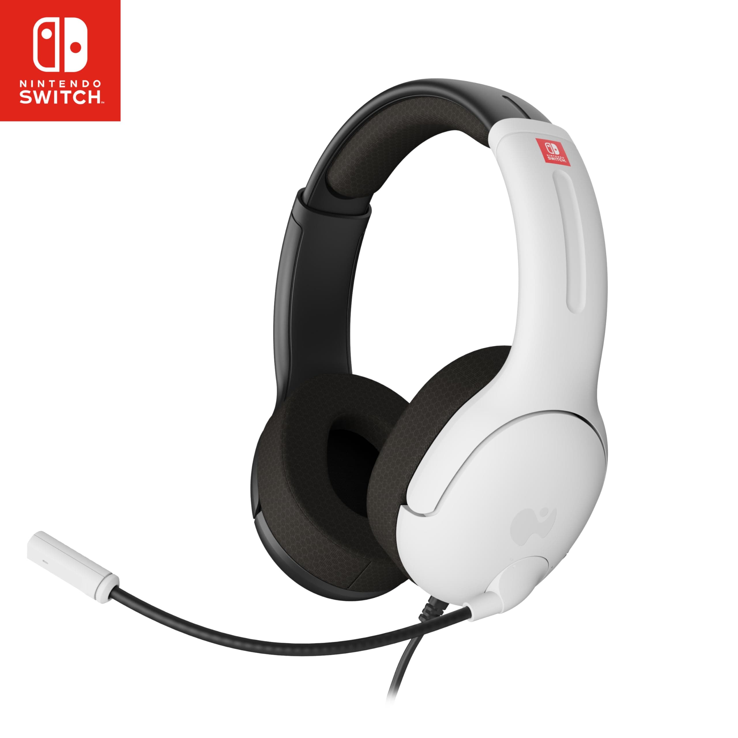 Pdp Gaming Lvl40 Stereo Casque avec Mic pour Nintendo Switch - Pc, Ipad, Mac, laptop Compatible - Noise Cancelling Microphone, Lightweight, Soft Compourt On Ear Headphones, 3.5 Mm Jack - Noir-Blanc - Image 1