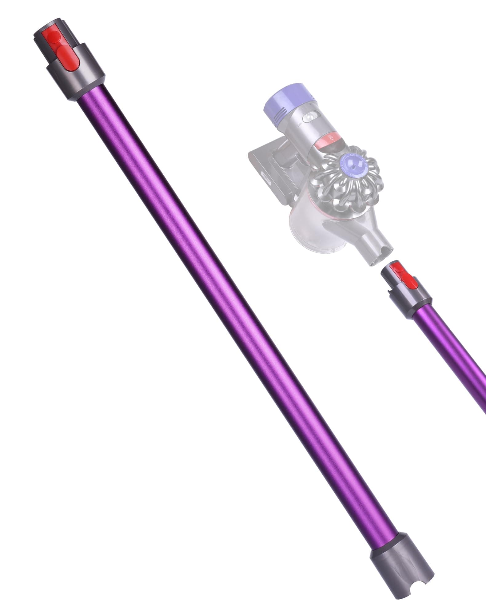 Tube Télescopique Compatible avec Dyson V7 V8 V10 V11 V15 – Tube d’Extension Rigide pour Aspirateur, Déverrouillage Rapide, Longueur 72.5 cm, Violet - Image 1