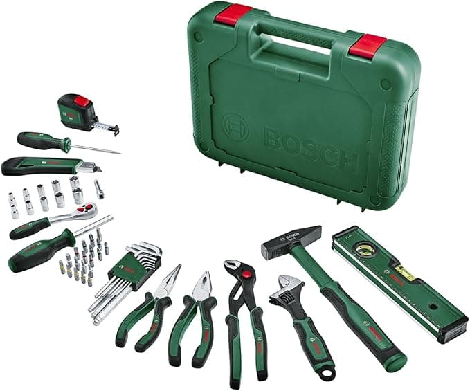 Set d’outils à main « Advanced » 52 pièces Bosch (set d’outils de grande qualité pour les bricoleurs passionnés et expérimentés;longévité élevée ; matériaux de grande qualité;conception ergonomique) - Image 1