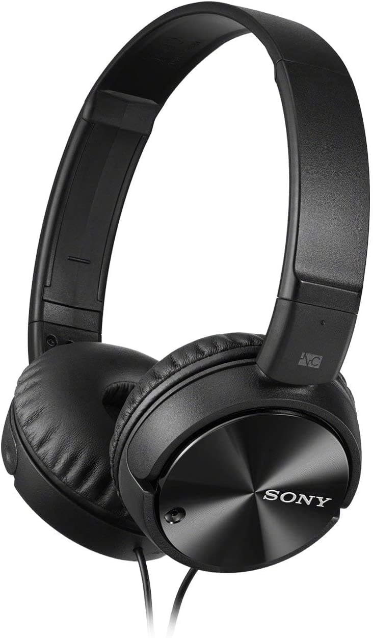 Sony MDR-ZX110NC Noise Cancelling Headphones with Neodymium Magnets and 30mm Speakers - Black (Renewed) - Image 1