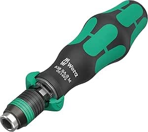 Wera 05051493001 838 RA-R M Bit holder with ratchet function, 1/4", 1/4" x 123.5 mm