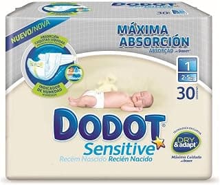 Lot de 4 paquets de 30 couches (120 couches) Dodot Sensitive Taille 1