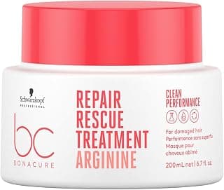Schwarzkopf Professional Bonacure Repair Rescue Treatment Cheveux Abîmés Complexe De Soins Végan Avec Arginine Ferme Les Fourches Moins De Cassage Force Intérieure Meilleure Maniabilité 200 ml