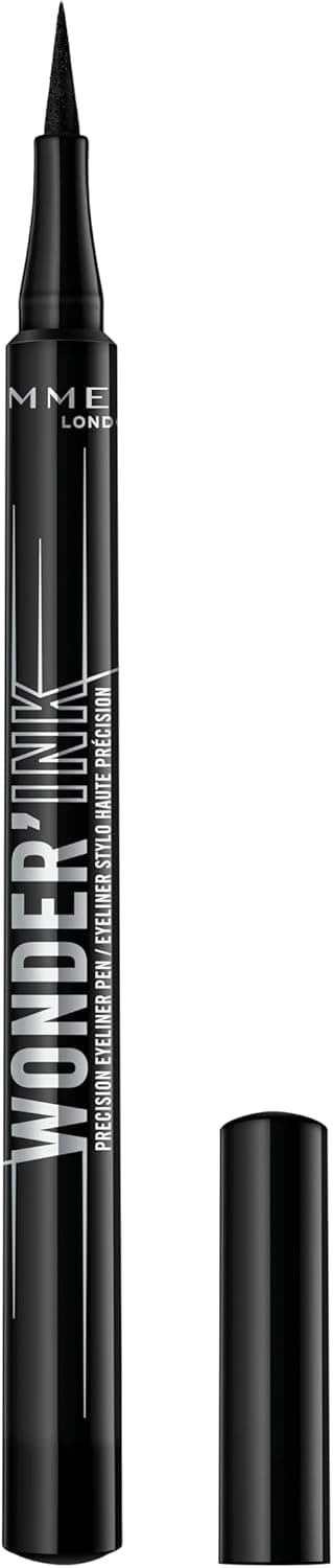 Rimmel Rimmel - Eyeliner Wonder'Ink - Waterproof - Longue tenue - Mate - Application facile - Noir ( 01 Black) - 1 ml (0.03 FL OZ)