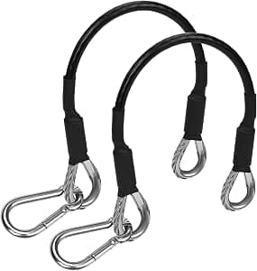 NQEUEPN 2 x 25.5 cm Gym Extension Cables, Fitness Extension Cable for Bowflex, Accessories Replacement Machine Home Gym Carabiner, for Leg Extension, Lat/Triceps Traction
