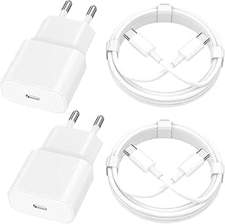 [Certifié Apple MFi] Chargeur iPhone 17, Rombica 4Pack 20W USB-C Secteur Adaptateurs Chargeur Mural Type-C Charge Rapide avec Câble Type-C De 2M pour iPhone 17/17 Air/17 Pro/17 Pro Max/16 Pro/15/iPad