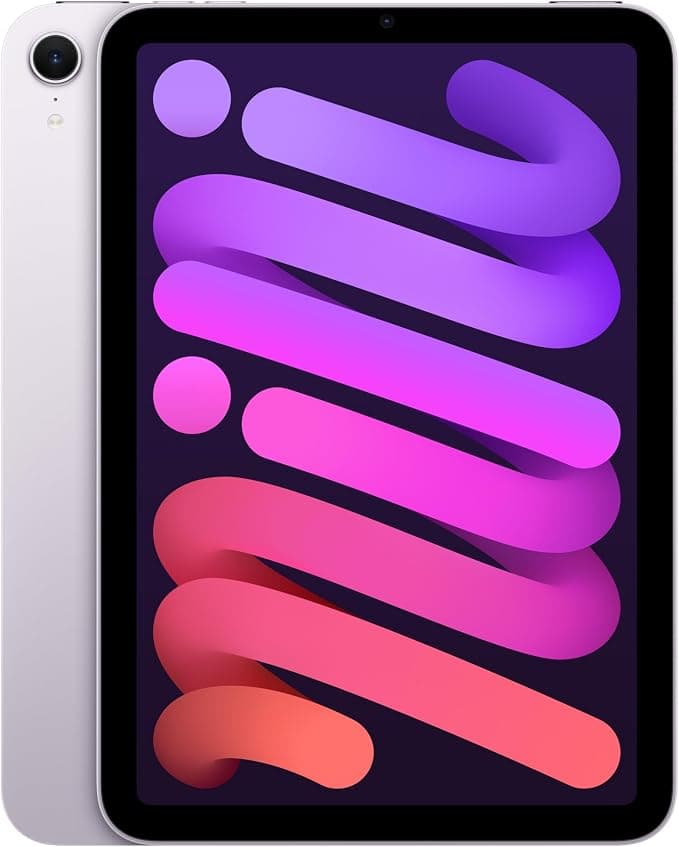 Apple iPad Mini (A17 Pro): 8.3-inch Liquid Retina Display, 128GB, Wi-Fi 6E, 12MP Front/Rear Cameras, Touch ID, One-Day Battery Life - Purple