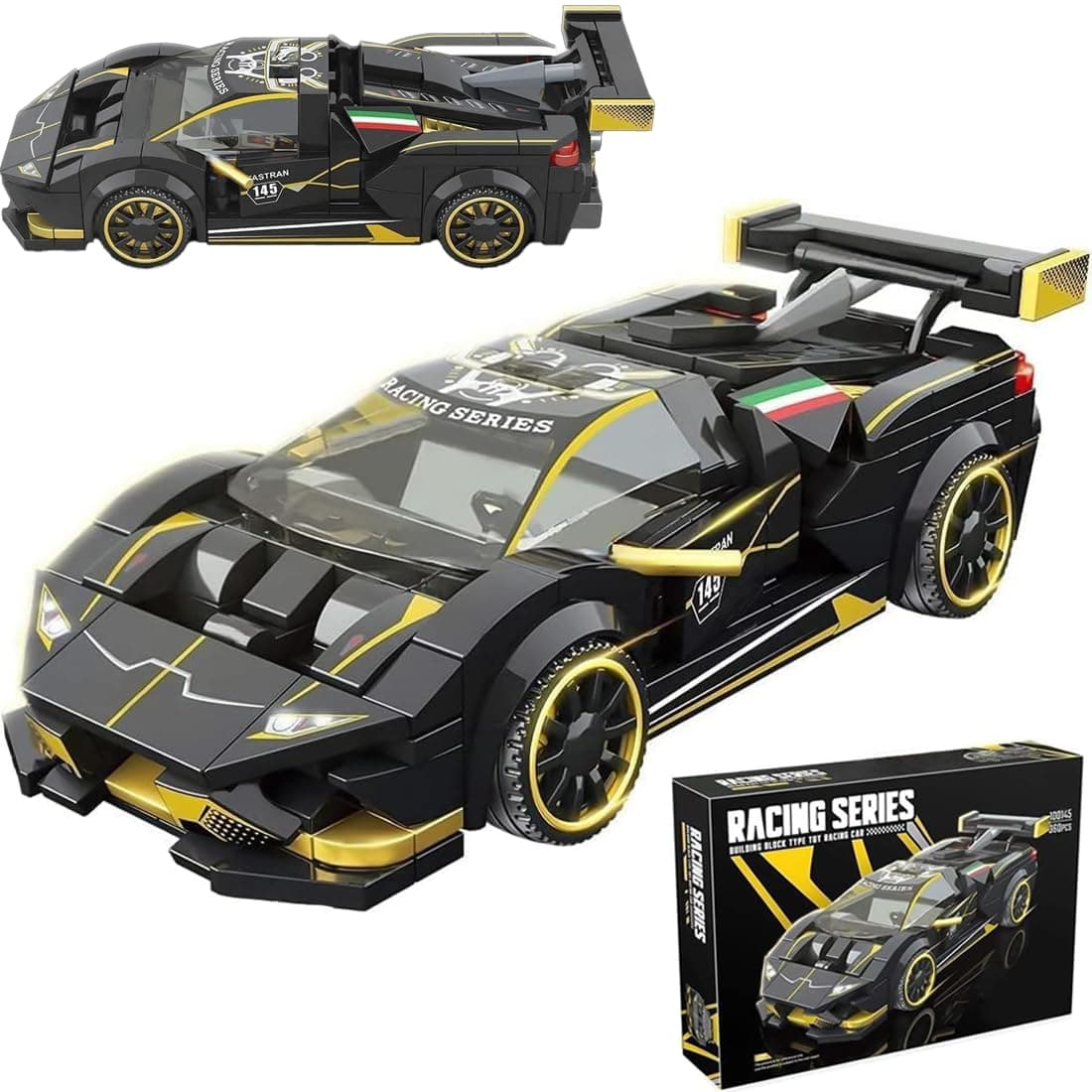 Technic Sports Car Building Kit for Lambo Speed Champions EVO, 360 Pieces Supercar Race Car Model Kids, Compatible with Lego Technic - Image 1