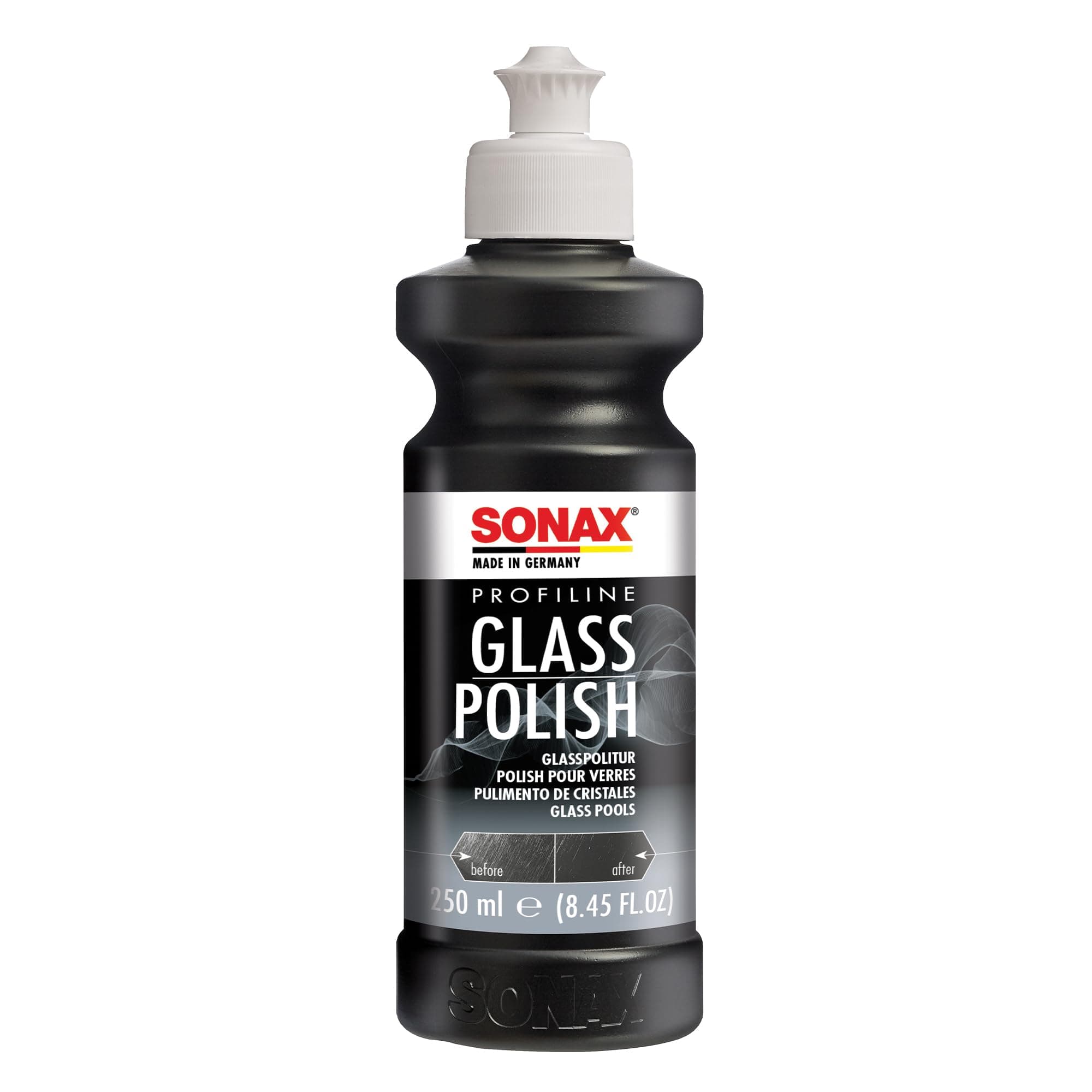 SONAX PROFILINE Glass Polish (250 ml) polish sans silicone pour éliminer micro rayures et taches sur vitres automobiles | Réf: 02731410 - Image 10