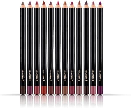 Nyx Lip Pencil, Nyx Lips, Rossetto Long Lasting Lip Liner Pen, 12 Pcs/Set Waterproof LUE Duration Lip Liner Pencil Makeup Cosmetic