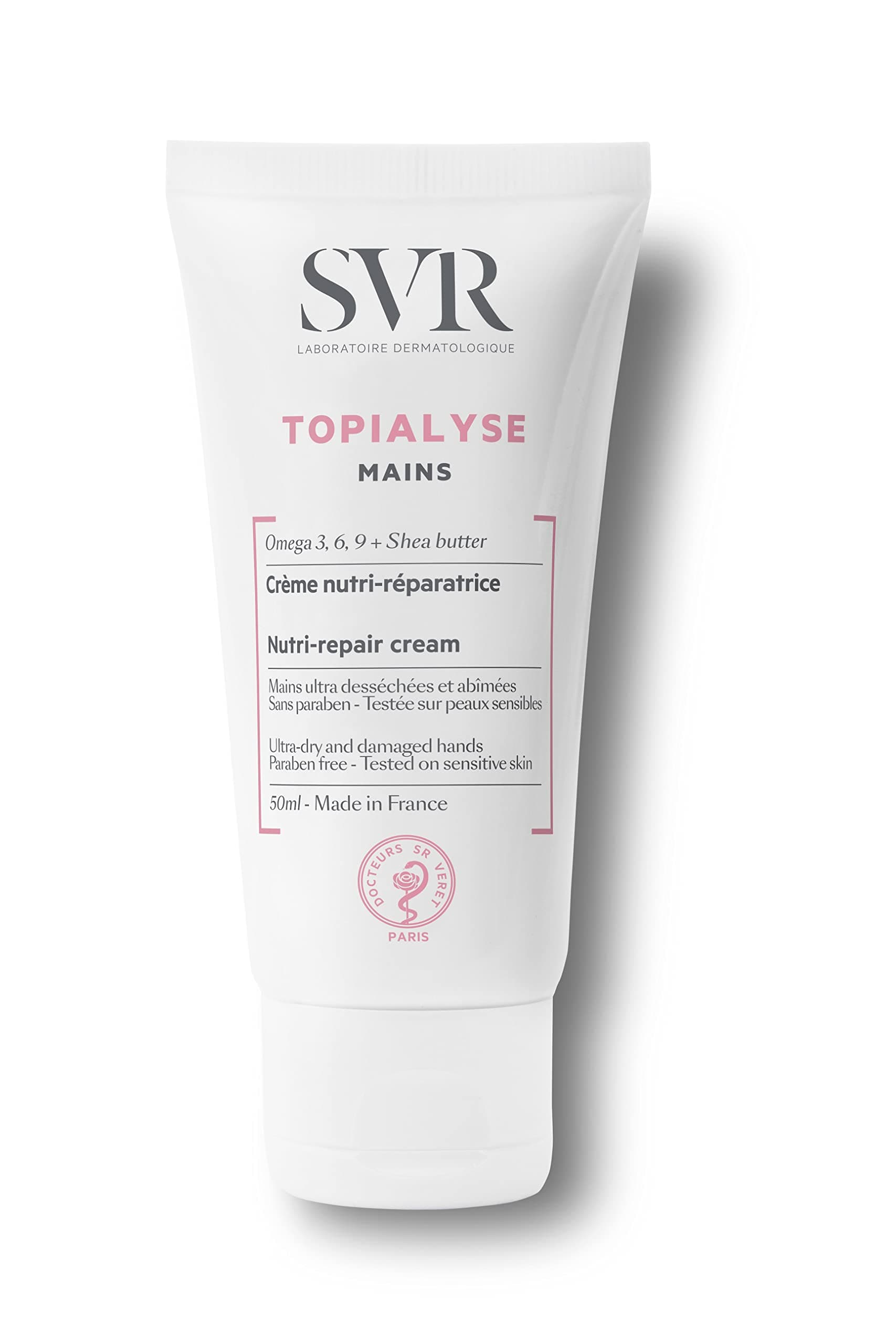 SVR - Topialyse Mains - Crème nutri-réparatrice mains très sèches et abîmées - Omégas 3-6-9, beurre de karité - Texture non grasse - 50 ml - Image 4