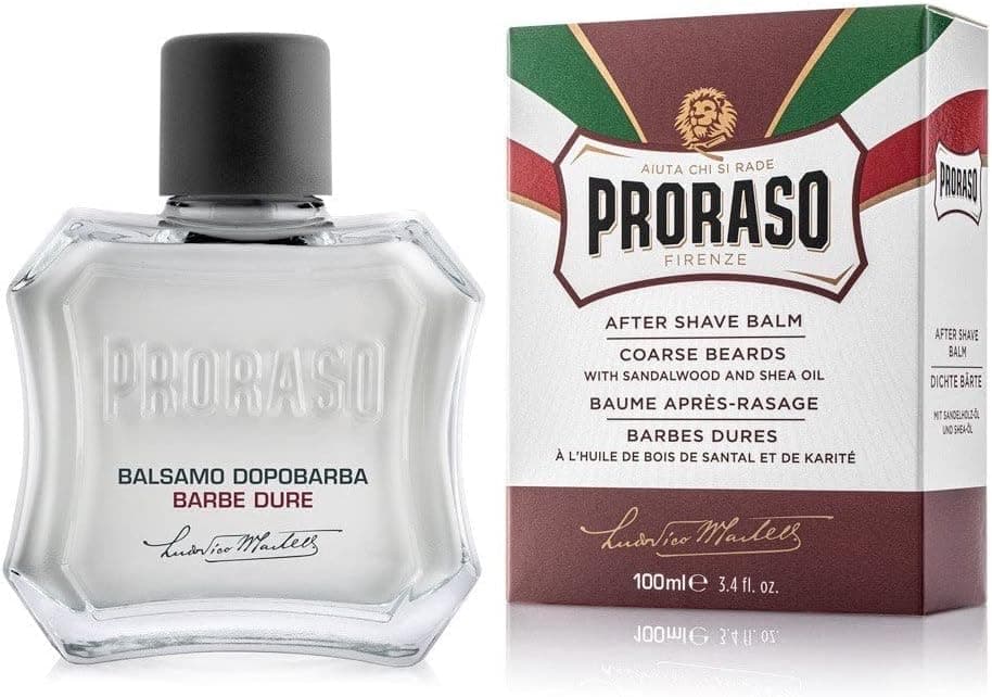 Proraso - Baume Après -rasage - Barbes Dures - à l'huile de bois de santal et de karité - 100 ml