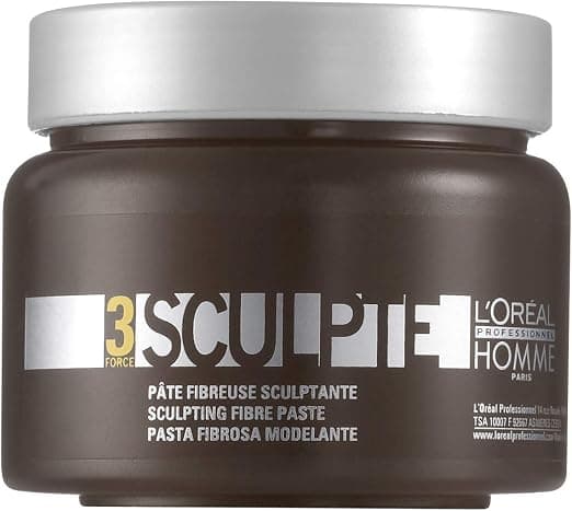 L'Oréal Professionnel Man, Sculpt Fiber Paste, Strength 3, Flexible & Repositionable Binding, No Card Effect, Non-Greasy & Non-Sticky, Easy to Model, Messy & Natural Styled Looks, 150 ml - Image 1