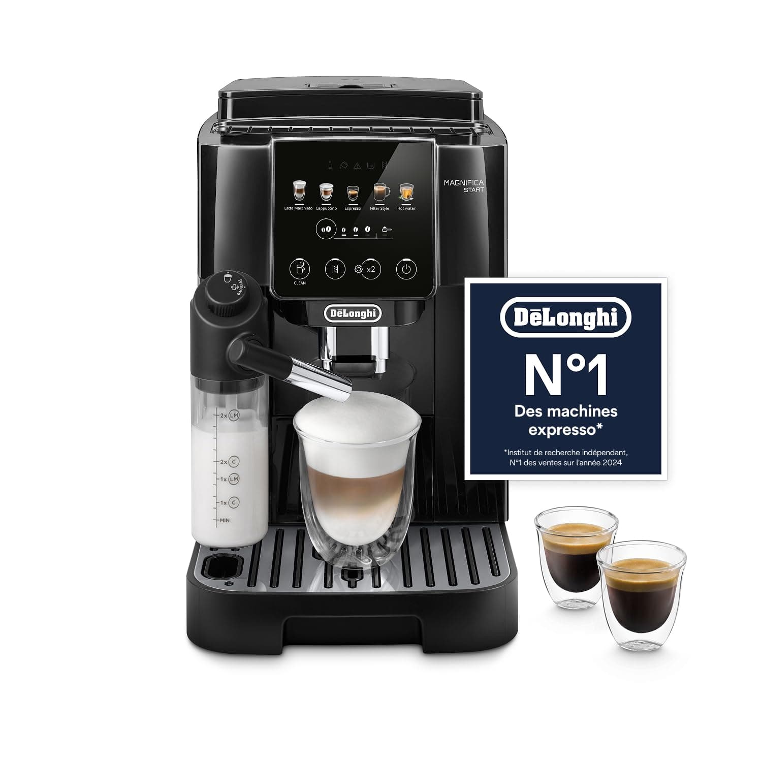 De'Longhi Magnifica Start - Perfetto Automatic Coffee Machine with LatteCrema Automatic Milk Frother, 4 Saved Drinks, Soft Touch Controls, Black (ECAM220.91.B)