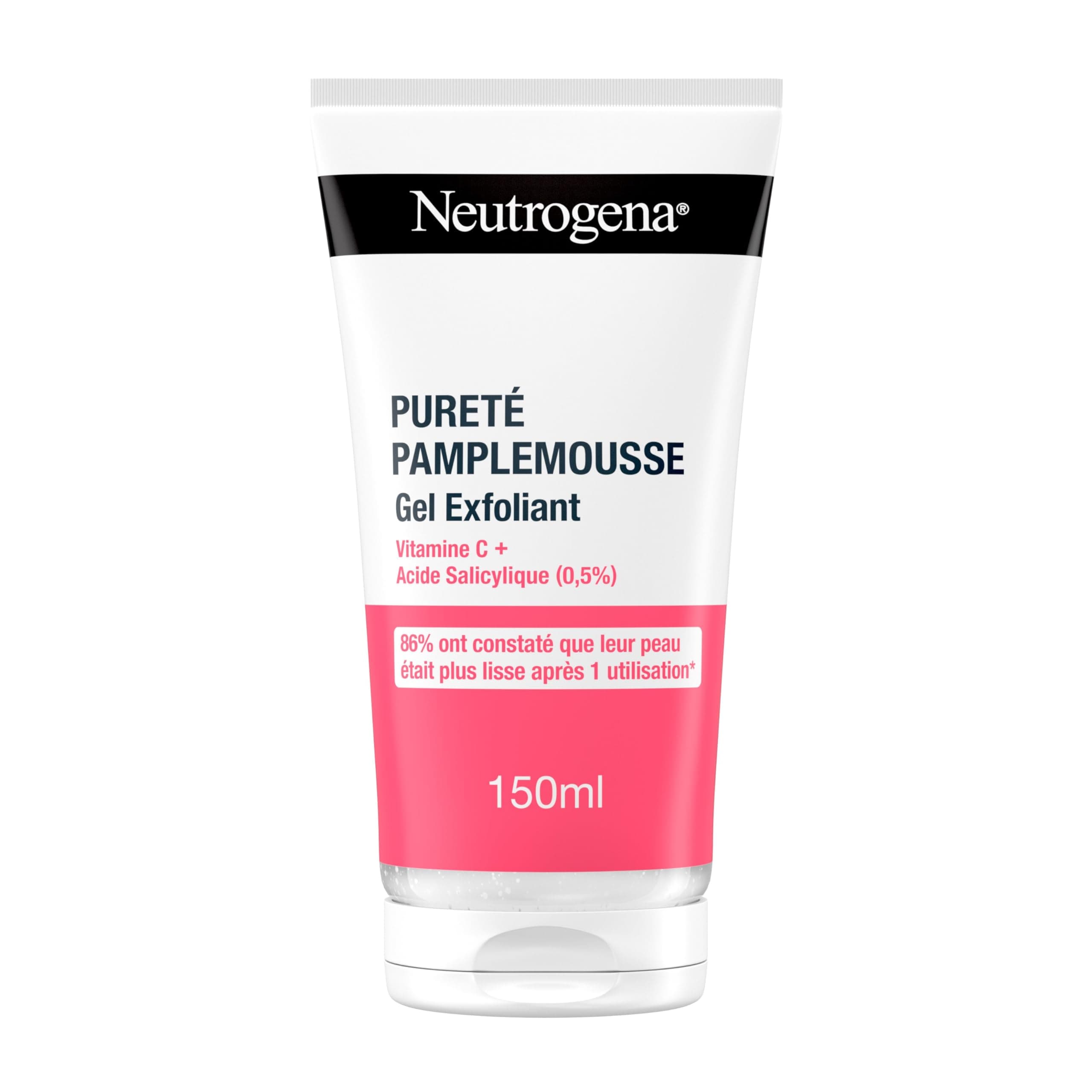 Neutrogena – Gel Exfoliant Pureté Pamplemousse (tube de 150 ml) – Nettoyant visage à la vitamine C et acide salicylique (0,5%) – 96% ont constaté que leur peau était plus lisse après 1 utilisation* - Image 9
