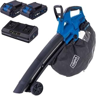 BC-BLV720-X 3-in-1 Cordless Leaf Blower Vacuum Cleaner 20 V | Air Flow 516 m³/h | Air Speed 155 km/h | 20V IXES Series | With 2 x 2 Ah Batteries and 2.4 A Dual Charger