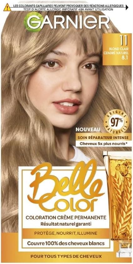 Garnier - Belle Color - Permanent Cream Hair Colour - 11 Light Ash Blonde - 100 ml - Image 1