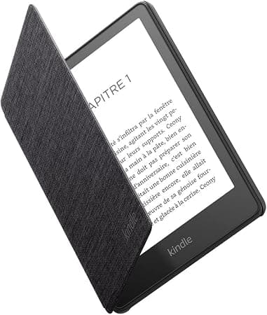 Étui en tissu pour Amazon Kindle Paperwhite | Compatible avec les appareils 11e génération (modèle 2021) | Design fin et léger | Noir - Image 1