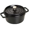 STAUB Enamelled Cast Iron Casserole Dish with Lid, Suitable for All Heat Sources Including Induction, 2 to 3 People, Round, 22 cm, 2.60 L, 4.7 kg, Matte Black - Image 2